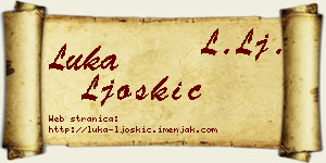 Luka Ljoskić vizit kartica
